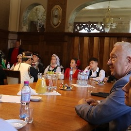 powiększ zdjęcie: Świat pod Kyczerą odwiedził prezydenta