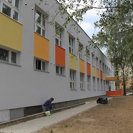powiększ zdjęcie: Nowe przedszkole i żłobek przy ul. Krzemienieckiej. Prace na ukończeniu