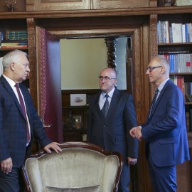 powiększ zdjęcie: Prezydent Legnicy spotkał się z Rektorem Elektem Politechniki Wrocławskiej