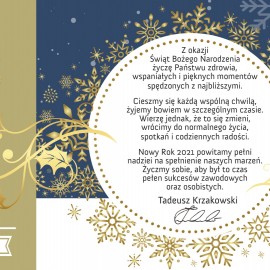 powiększ zdjęcie: Życzenia świąteczne prezydenta Legnicy Tadeusza Krzakowskiego
