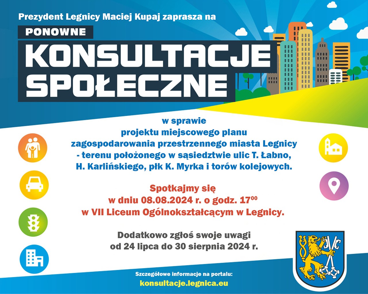 plakat konsultacje społeczne 8.08.2024